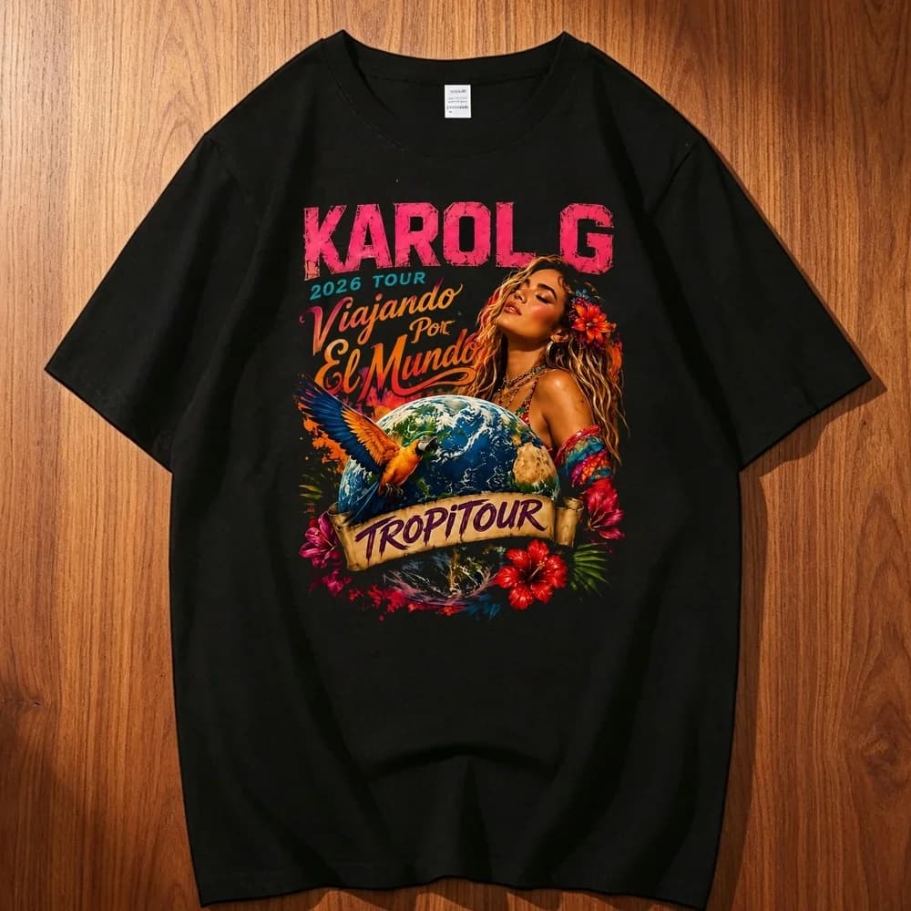 Karol g cotton t shirt men Gothic Graphic aesthetic Punk Pop Culture Y2k tshirt Punk Digital Gothic streetwear hip hop