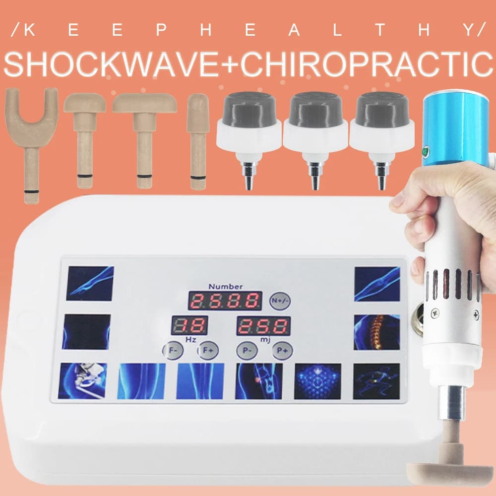 New shock wave therapy machine 2 IN 1 300MJ for the treatment of erectile dysfunction, shoulder and neck pain relief, chiropractic correction massage gun