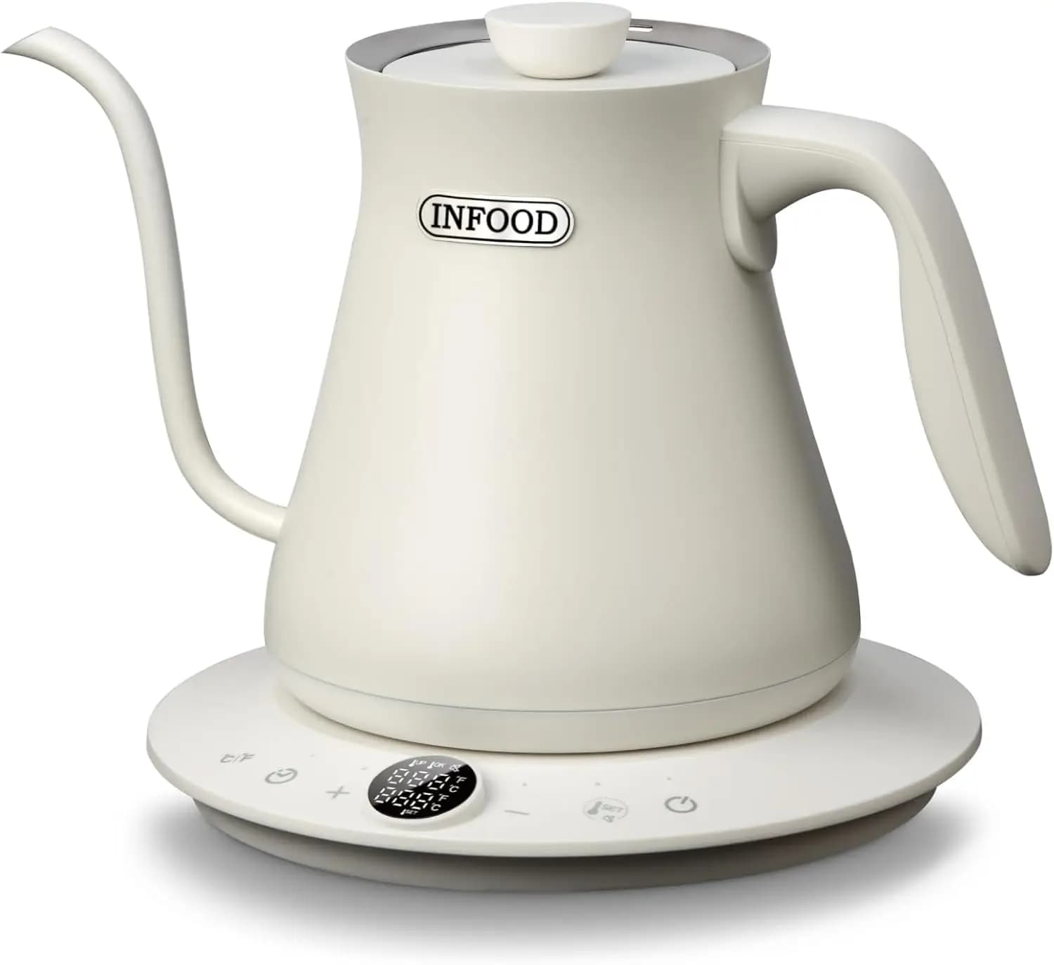 Bollitore Elettrico di Precisione con Beccuccio a Collo d'Oca, 0.8L 1200W, Ebollizione Rapida, Controllo Temperatura, Mantenimento Calore, Spegnimento Automatico
