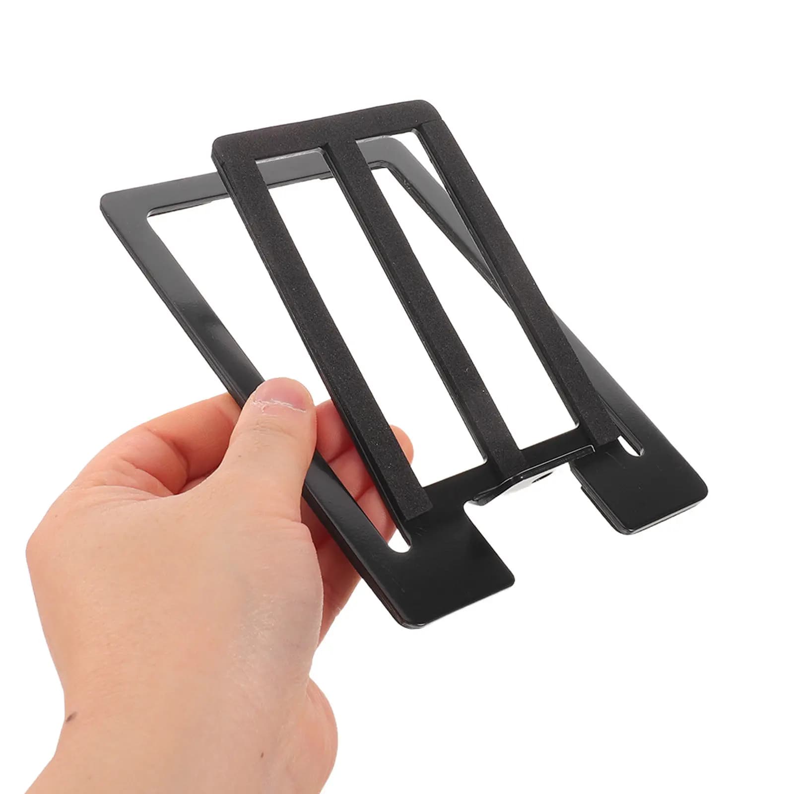 1Pair Desktop Speaker Stands Tilted 15 Degrees Metal Bookshelf Speaker Stands Anti-Slip Studio Monitor Supports for Audio