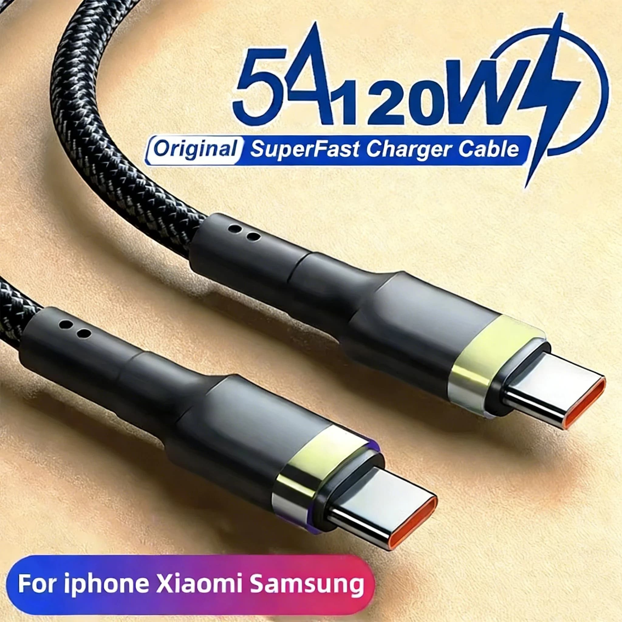 120W Fast Charger PD Quick Charging High Quality USB C TO USB Type C Cable For iPhone Xiaomi 15 Plus Pro Max Samsung S24 huawei usb extension