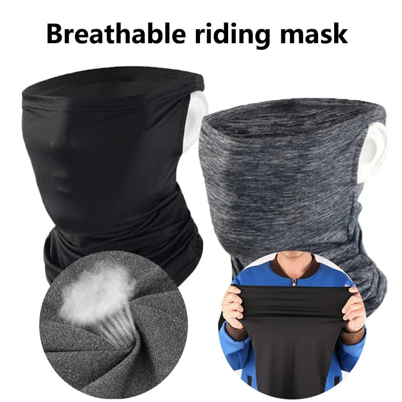 Breathable Mask for Cycling, Summer Solar Protection, Half Face Mask in Silk, Dust Scarf for Open and Fishing Sports