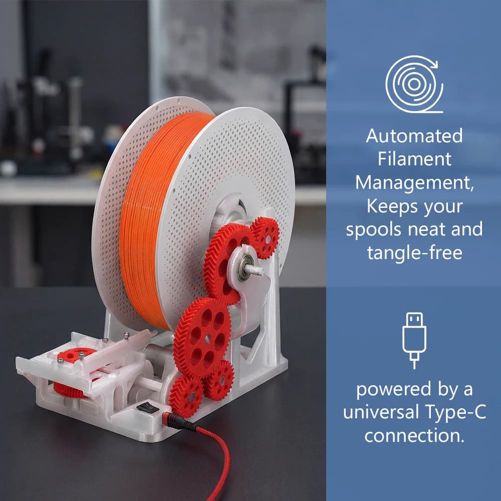 3D Filament Winder Universal Spool Coiling Tool PLA PETG ABS 3D Printing Consumable Rewinding Organizer For DIY Maker Workshop
