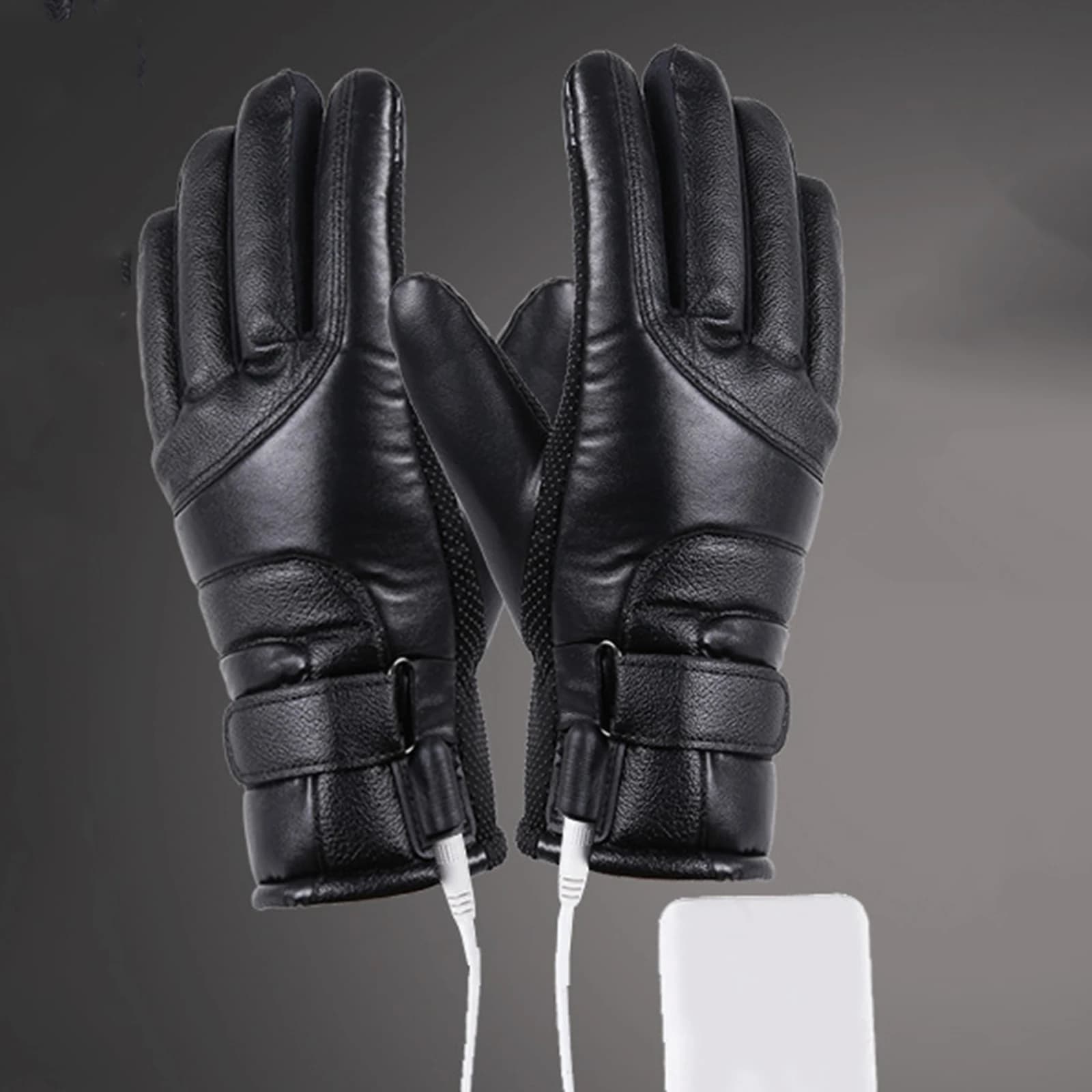 USB Touchscreen Electric Heating Gloves and Motorcycle Windproof Thermal Gloves Winter Skiing for Cycling Hiking Skii