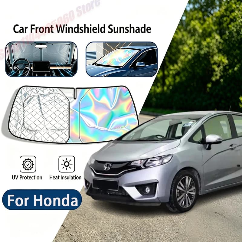 For Honda Fit Jazz GK GH 2015-2020 2018 Car Sun Visor Auto Front Windshield Sunshade Heat Insulation Summer Cooling Accessories
