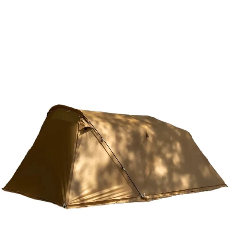 Tunnel Tent Outdoor Camping Overnight Rainproof Four-season Double Layer Camouflage Quick Setup Full Set New Model 190T