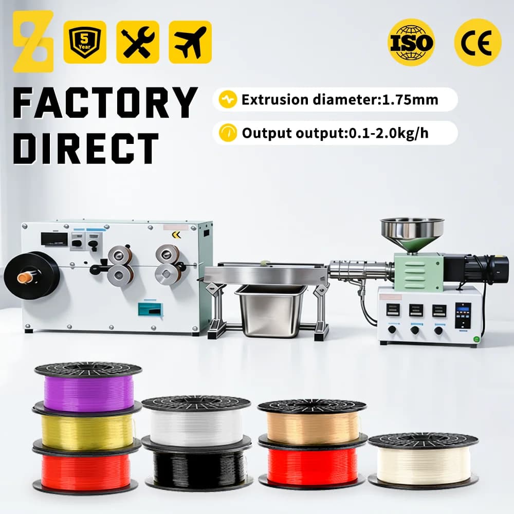 Macchina Estrusore per Filamenti di Stampa 3D ZTEN 2KG/H, Macchina per Produzione di Materiali di Consumo per Stampa 3D 220V, Macchina per Estrusione PLA PETG PA ABS
