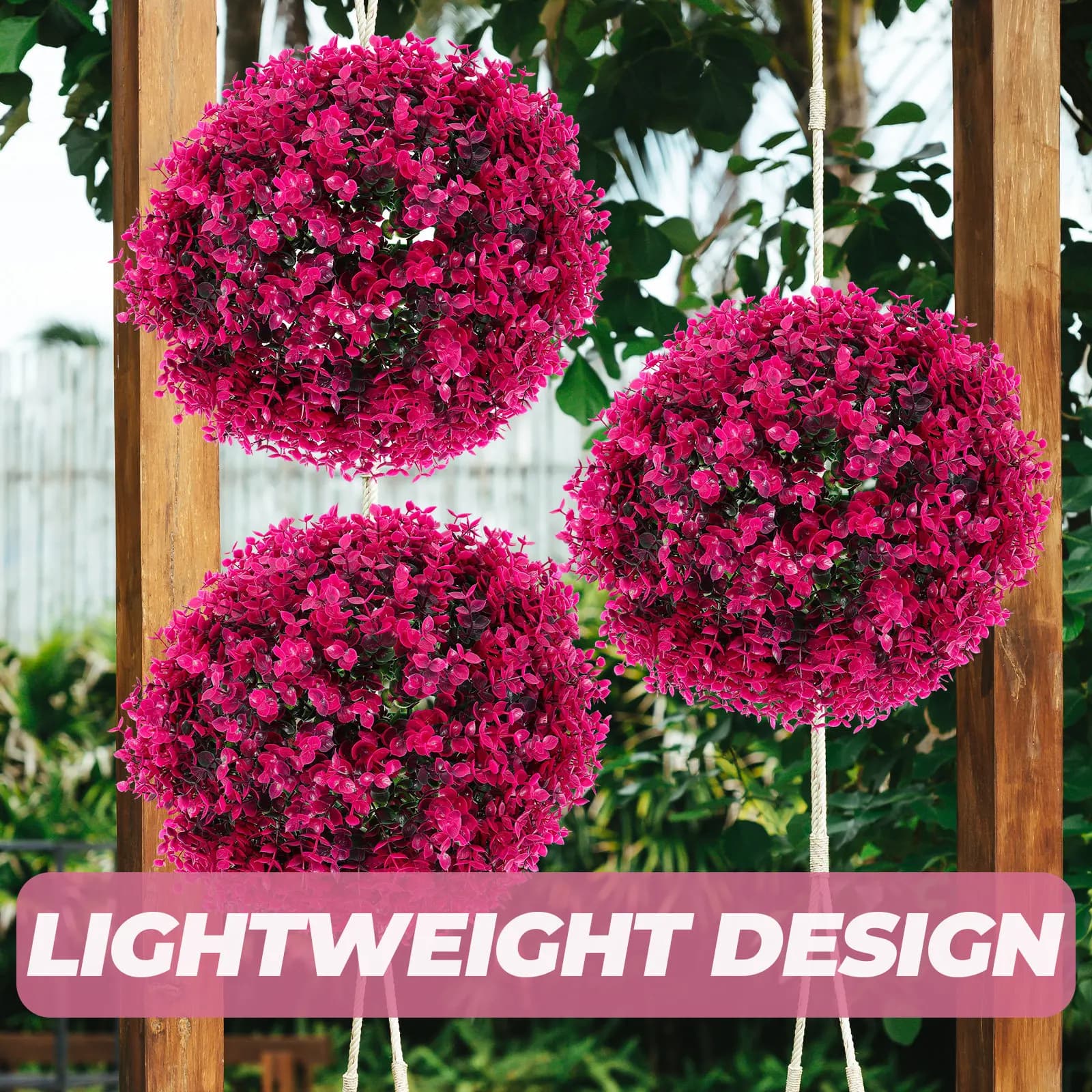 Artificial grass ball with eucalyptus leaves, light, plant simulation, mouse ball, indoor and outdoor hanging ornament, weddings