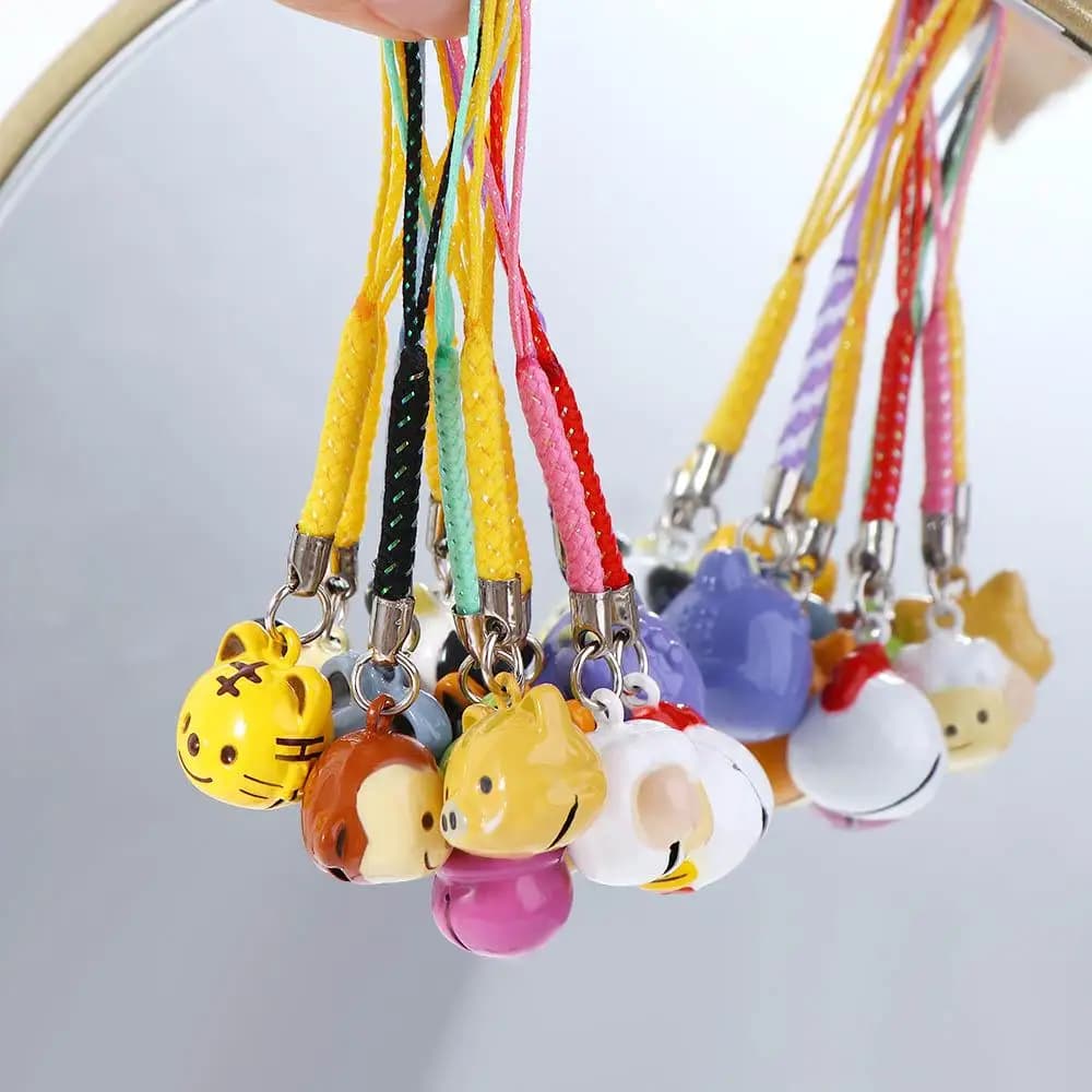 For phone pendant bell cartoon keychain DIY bear bunny phone doll phone cord phone bell straps phone phone straps phone straps