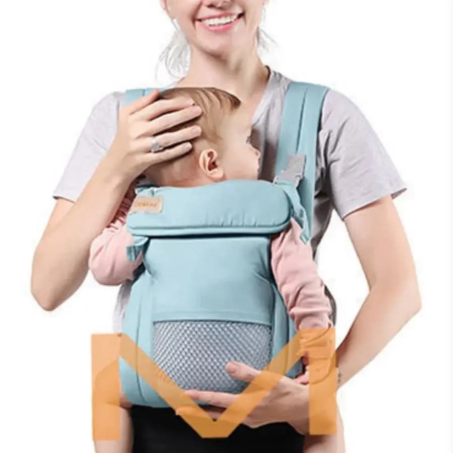 Tracolla a canguro per neonati Imbracatura avvolgente per neonato Asciugamano ergonomico per morso carino Marsupio frontale in cotone traspirante per bambini
