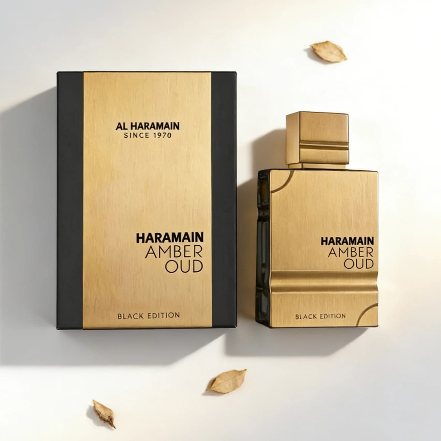 Al Haramain Amber Oud Black Edition Eau de Parfum 2oz, Profumo Unisex con Ricca Essenza di Ambra, Oud Profondo e Note Legnose.