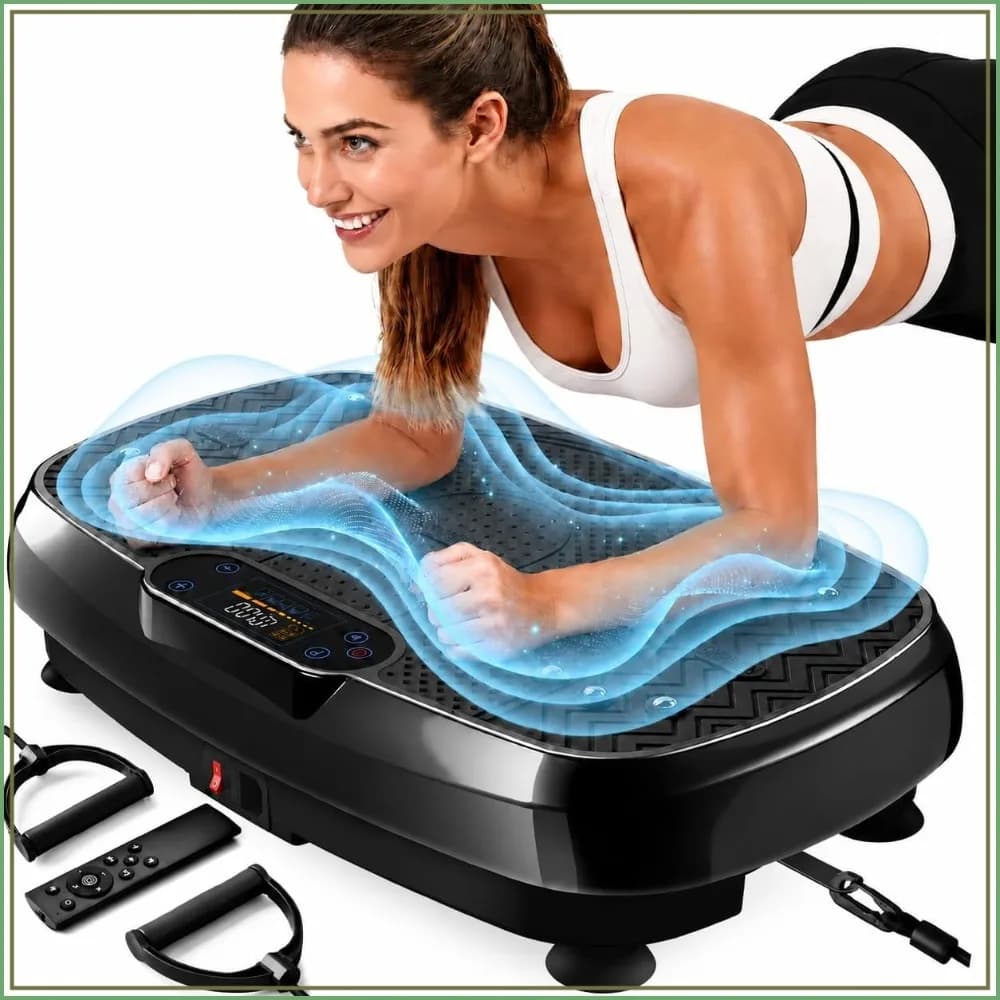3D Whole Body Vibration Plate Exercise Machine for Lymphatic Drainage & Muscle Recovery, 450-lb Capacity with Bluetooth Speaker & LED Display