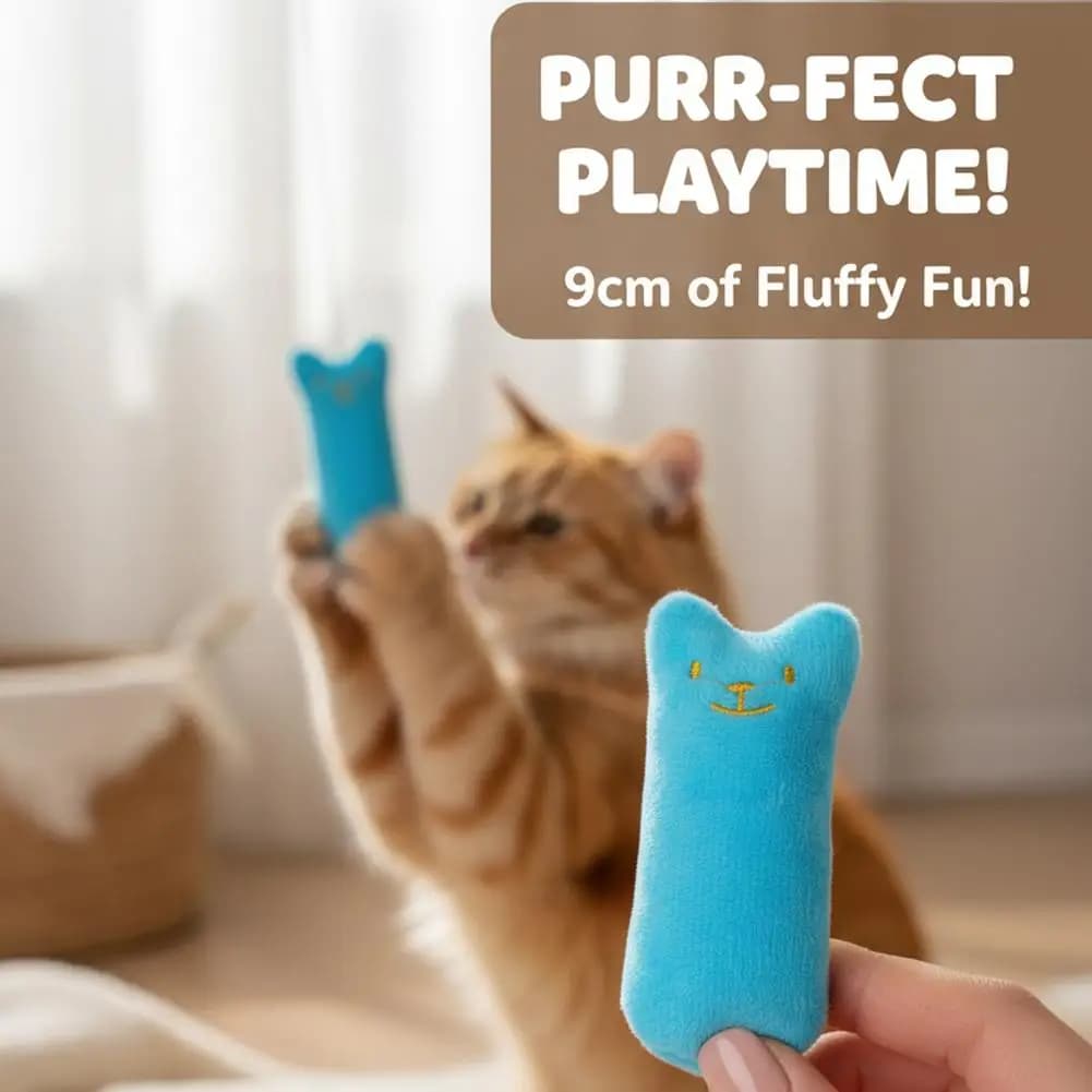 Funny Interactive Plush Cat Toy Pet Kitten Chewing Vocal Toy,Catnip Plush Toy, Interactive Kitten Toys, Cat Chew Teething Toys