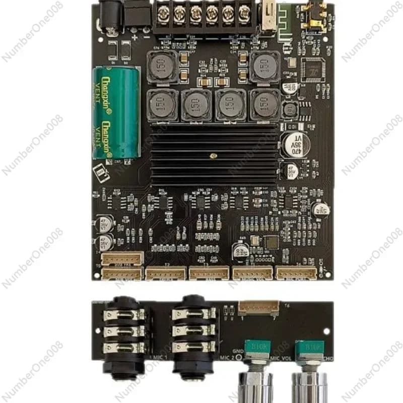 ZK-AM100F Wired KTV Microphone and Speaker Integrated Unit 2.1 Channel Bluetooth Amplifier Board 50+50+100W