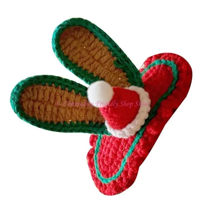 85AE Stylish Christmas Hair Clip Eye Catching Design Hair Clip Hairpin Festive Knitted Hair Accessory for Children Christmas