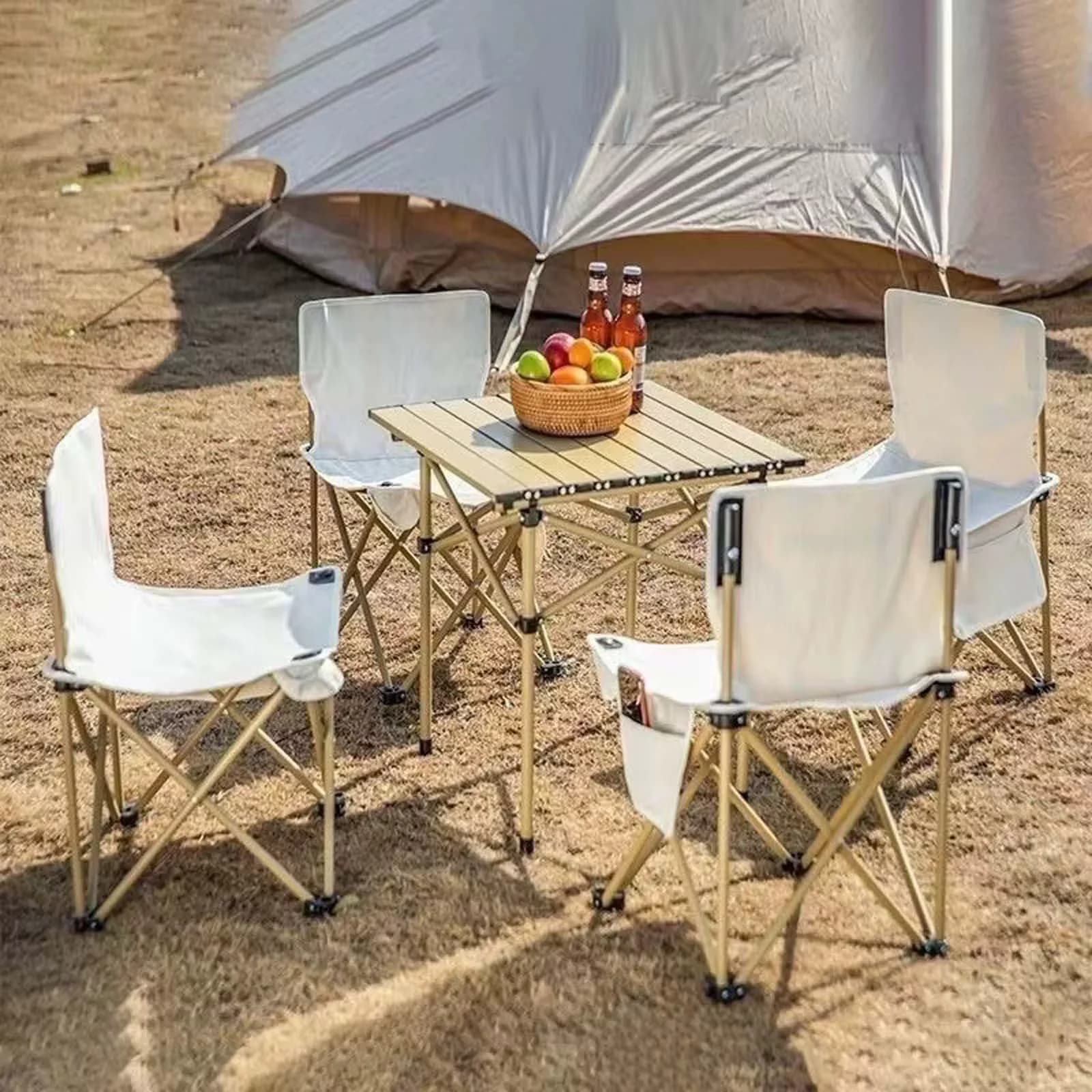 Sedia portatile da esterno leggera e compatta con cuscino per esterni, pieghevole e facile da trasportare, ergonomica, ideale per viaggi e picnic