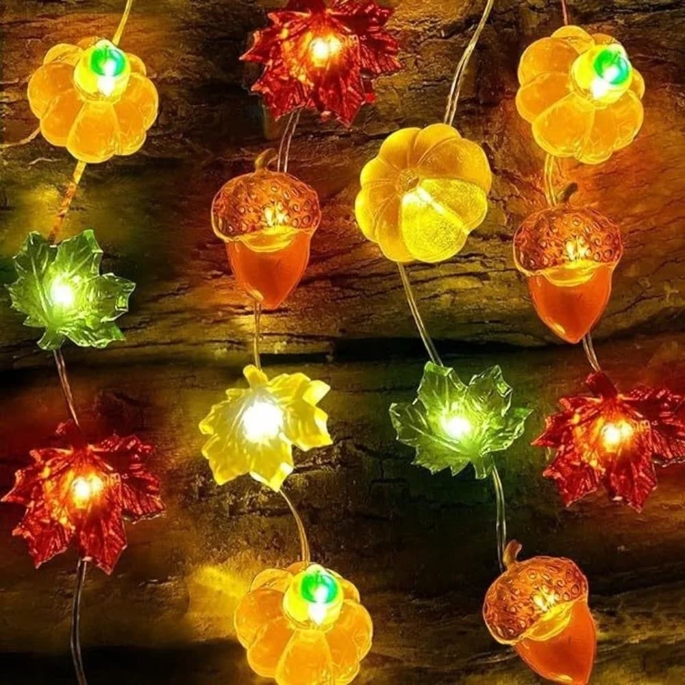 Luci a corda di zucca a forma di zucca Alimentate a batteria Lampada a LED a forma di zucca fai-da-te Lampada portatile in filo di rame bianco caldo