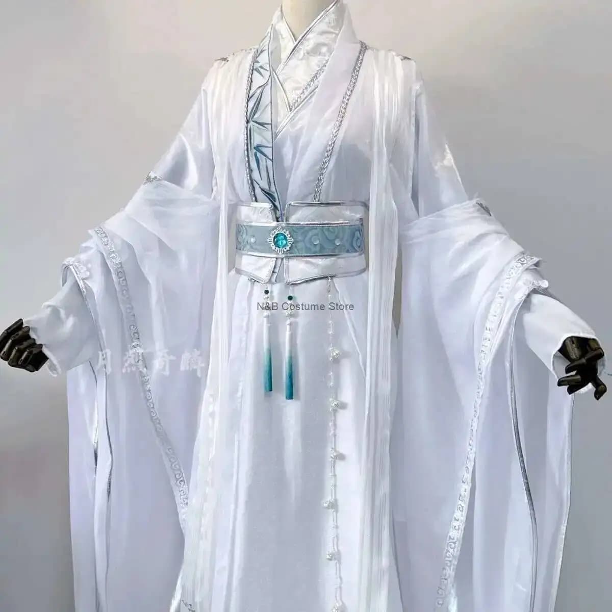 New Mo Dao Zu Shi Lan Wangji | Er Ha Chu Wanning | Yan Zhengming Versatile White Costume Halloween Christmas Dress Hanfu