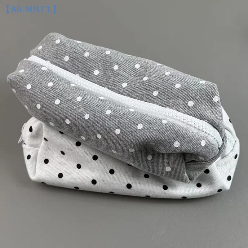 【SSummer10】Polka Dot Large-Capacity Soft Touch Pencil Case-Pen Bag Stationery Pouch Organizer Back to School Supplies【SS】
