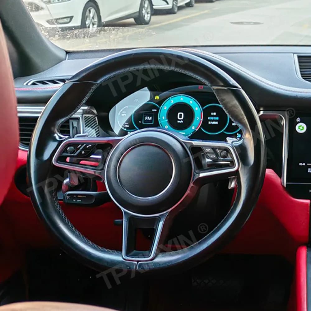Quadro Strumenti Digitale da 12,3 Pollici per Porsche Macan 2014-2017, Tachimetro con Carplay, Cockpit Virtuale LCD