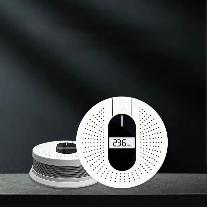 Rilevatore antincendio di fumo di monossido di carbonio, allarme con display a schermo multifunzionale domestico, allarme per la prevenzione delle perdite di gas