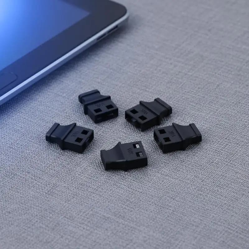 5/10 Pezzi Tappo USB in Plastica Tipo-A con Maniglia, Coperchio Antipolvere per Porta di Computer Portatile, Tappo Antipolvere per Interfaccia Non Utilizzata
