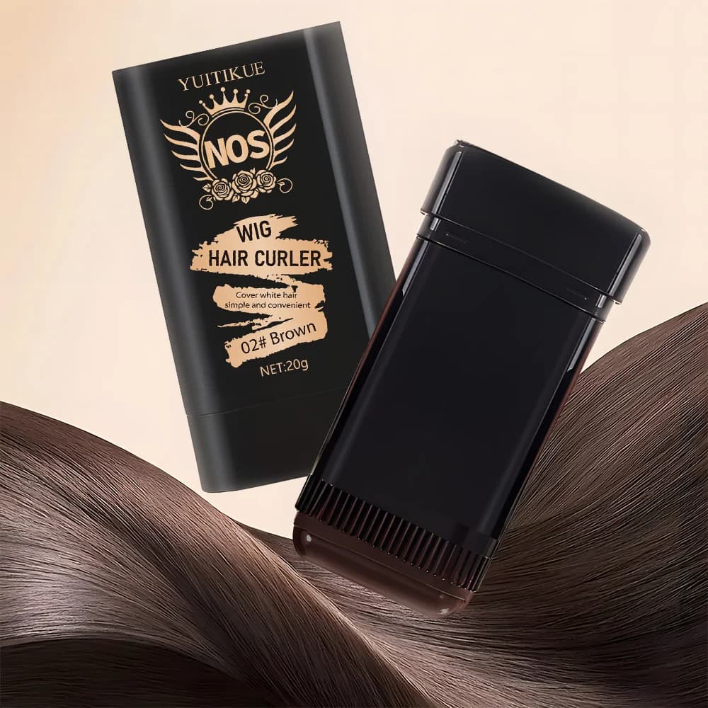 Brown Hair Dye Comb - Instant Touch-Up, Temporary Coloring, Quickly Covers Gray Hair, Portable Disposable Hair Dye Stick