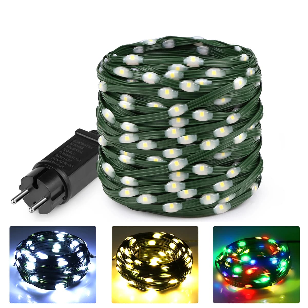 24V LED luci di Natale Filo verde Lucine in pelle Stringa 50M 100M Impermeabile Outdoor Garden Party Wedding Ghirlanda Decor J
