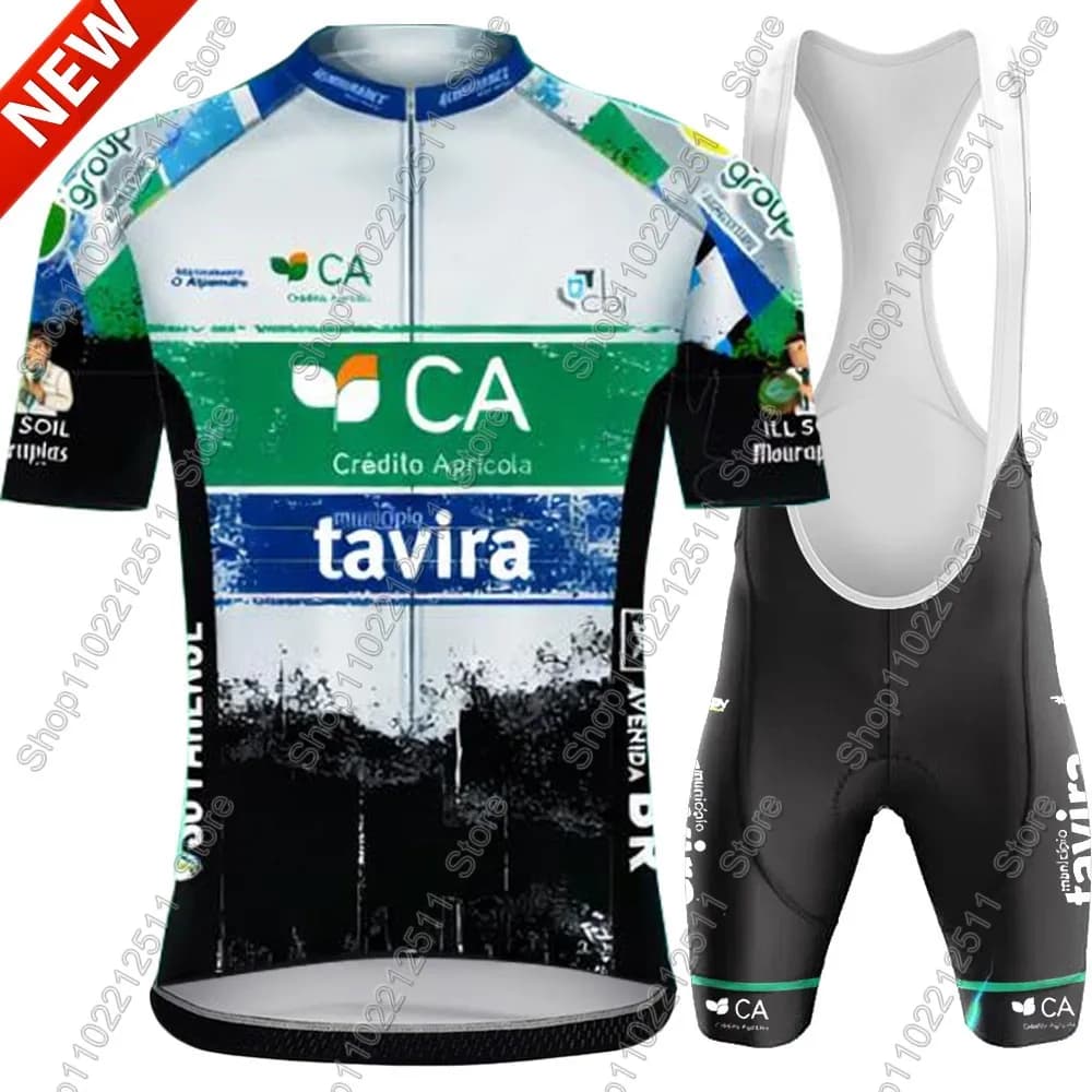 Completo da Ciclismo Tavira Team 2026 Portogallo: Maglia a Maniche Corte e Salopette da Bici da Corsa/MTB