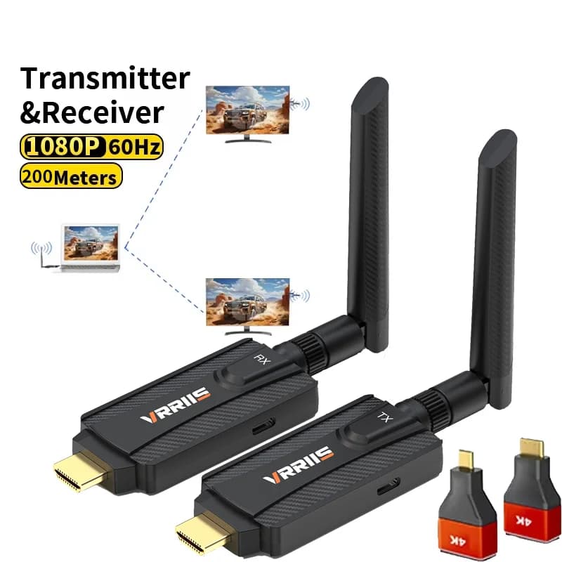 200M Wireless Wifi HDMI Extender Audio Video Sincronizzazione Trasmissione Trasmettitore Ricevitore DVD Laptop PC Per TV Proiettore Display Adapte