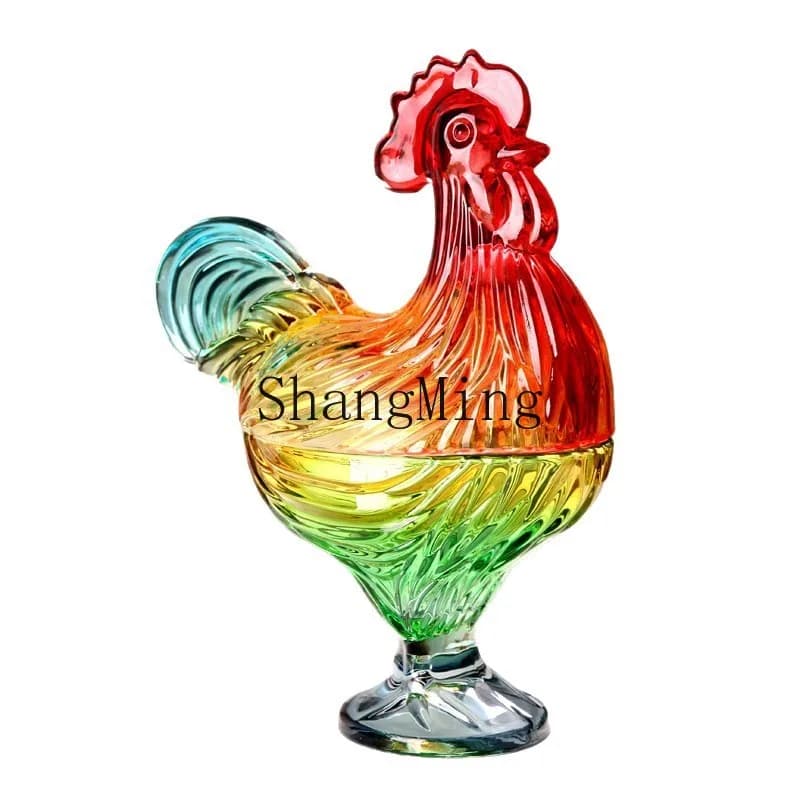 Barattolo per caramelle in vetro colorato smaltato DSA, barattolo creativo per zucchero con coperchio, contenitore per frutta secca, per uso domestico