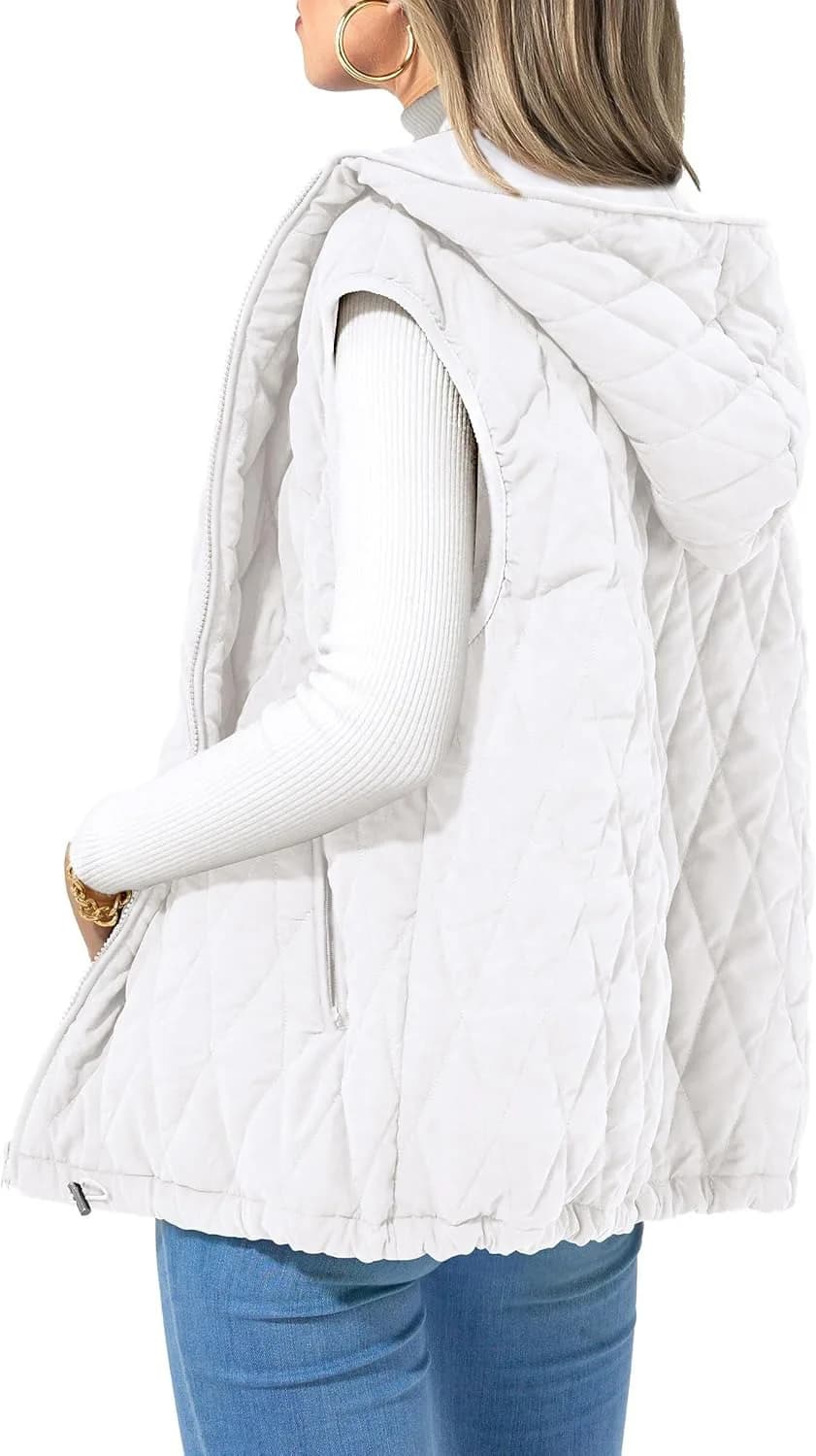 Europa e stati uniti cross-border 2024 autunno e inverno nuove donne gilet imbottito con cappuccio clip leggera giacca imbottita calda ou