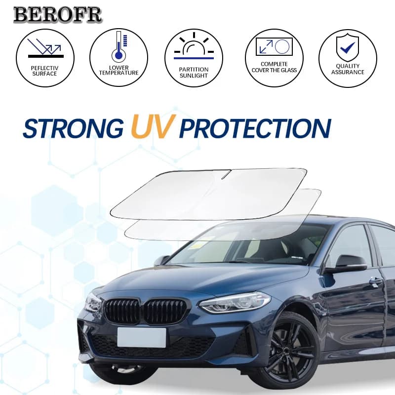 Windshield Sun Shade For BMW 1 Series F20 F21 F40 F52 E82 Sunshade Sun Visor Protector Foldable Blocks UV Rays Keep Car Cooler