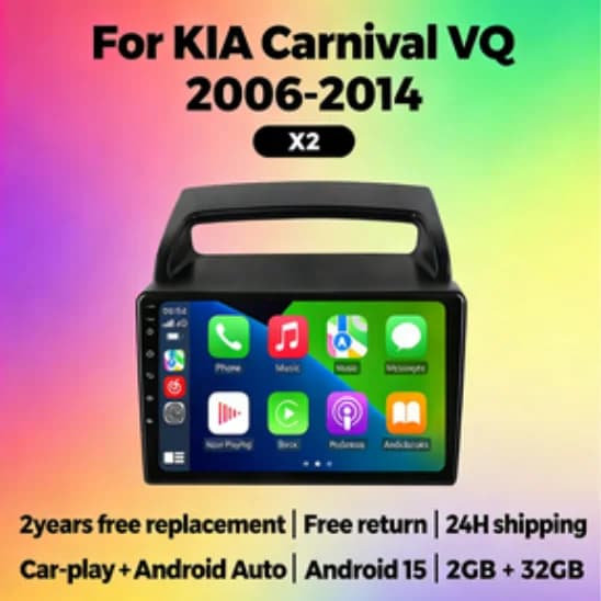 For KIA Carnival VQ 2006-2014 Wireless CarPlay Android Auto Head Unit 2 Din Car Radio Stereo Navi Car multimedia player display