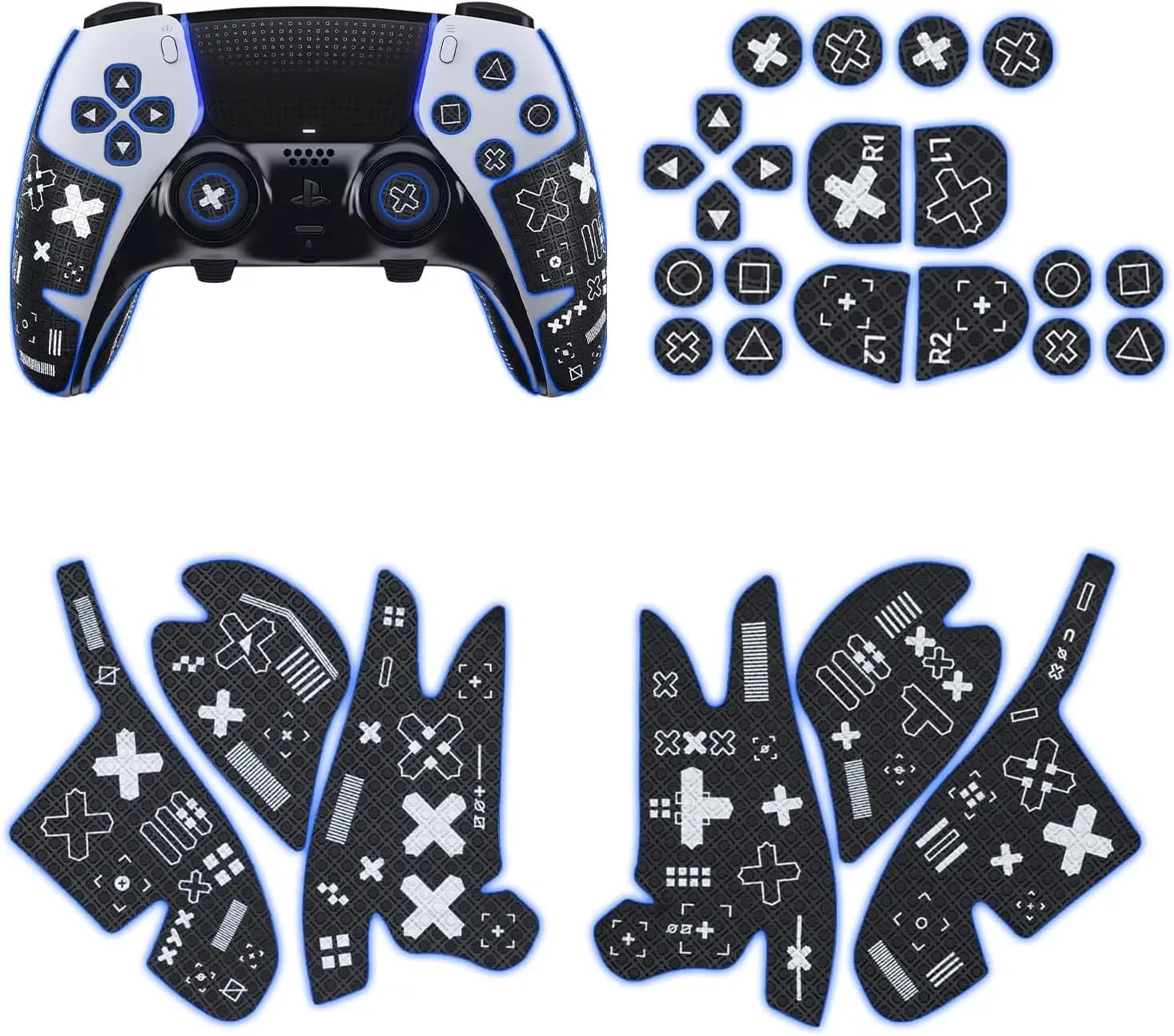 Controller Performance Grips compatibile PlayStation 5 DualSense Edge Controller, nastro adesivo antiscivolo PS5, accessori per bordi PS5