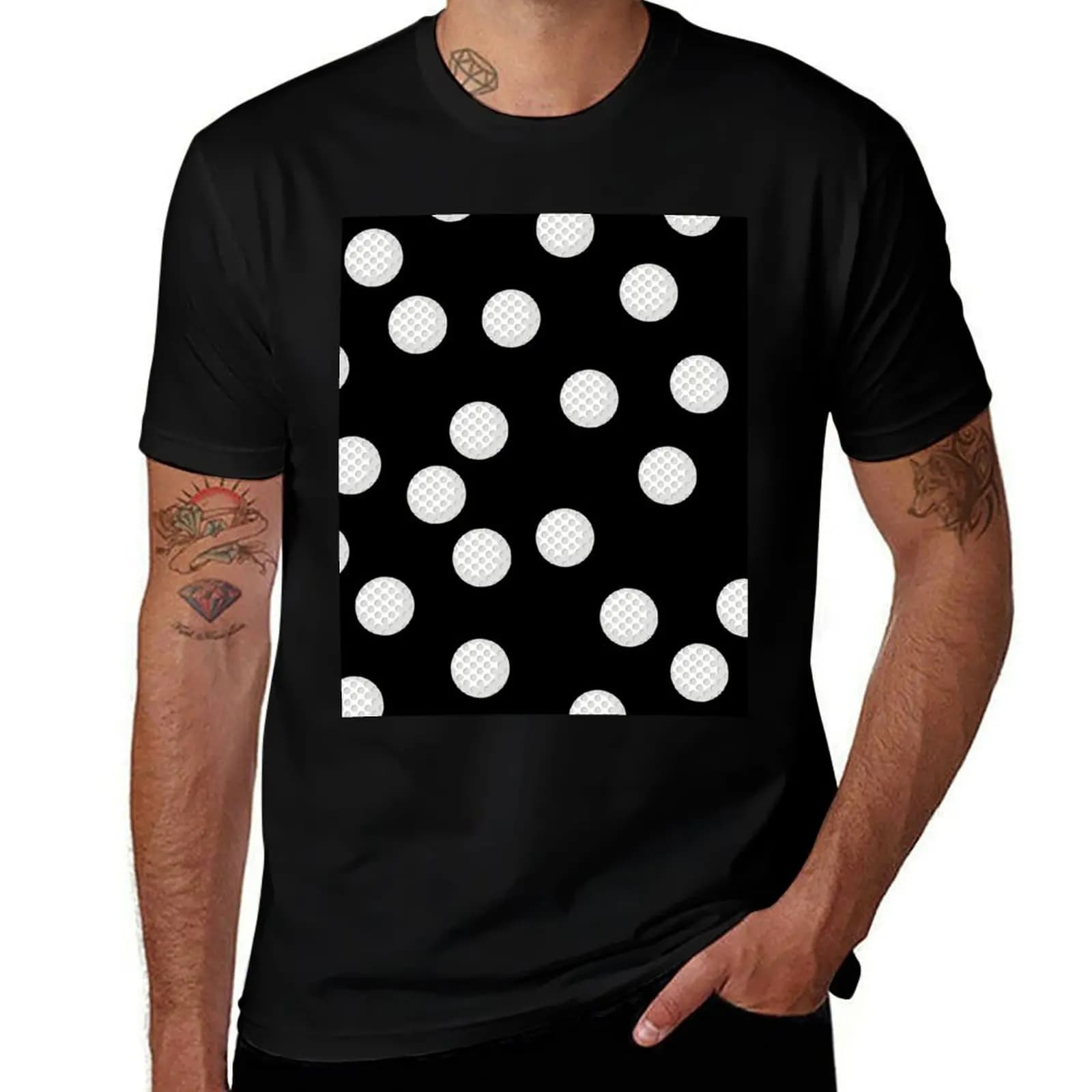 T-shirt con pallina da golf, camicia casual dal design semplice a maniche corte