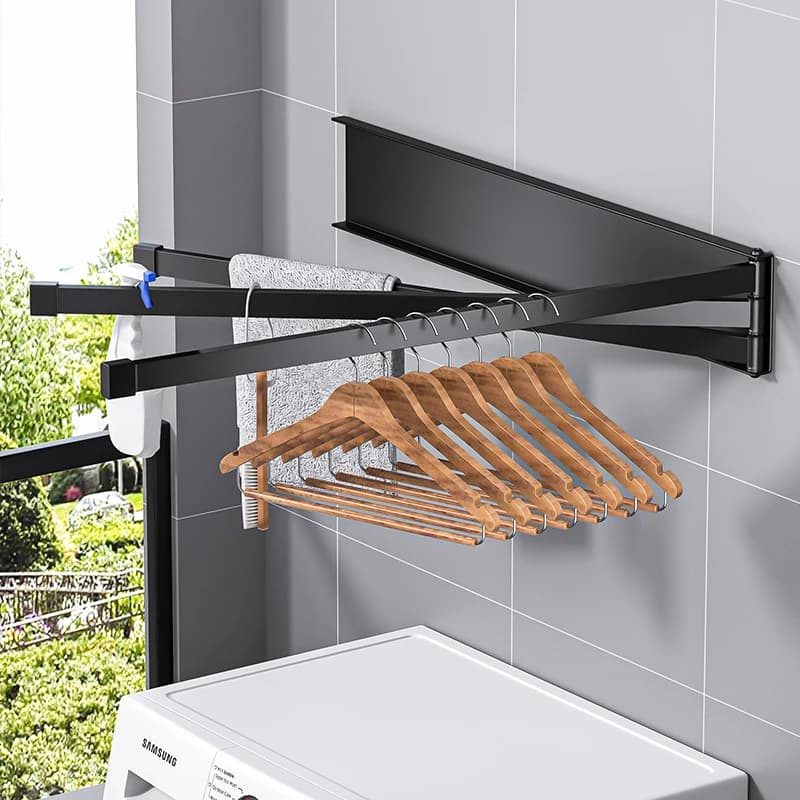 Portasciugamani Nero SUS 304 Portasciugamani in acciaio inossidabile Porta asciugamani WC Portaoggetti Set di accessori per il bagno a parete 855611