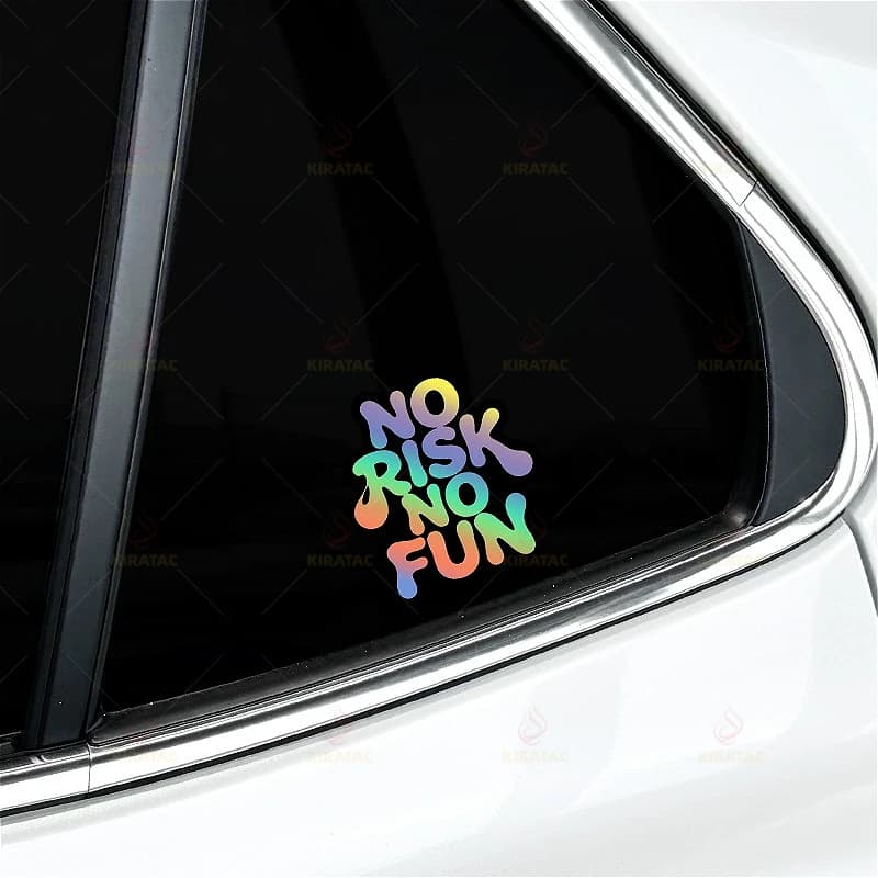 Funny Quote Sticker No Risk No Fun Vinyl Decal Waterproof Car Motorcycle Bike Helmet Laptop Decoration Accessory