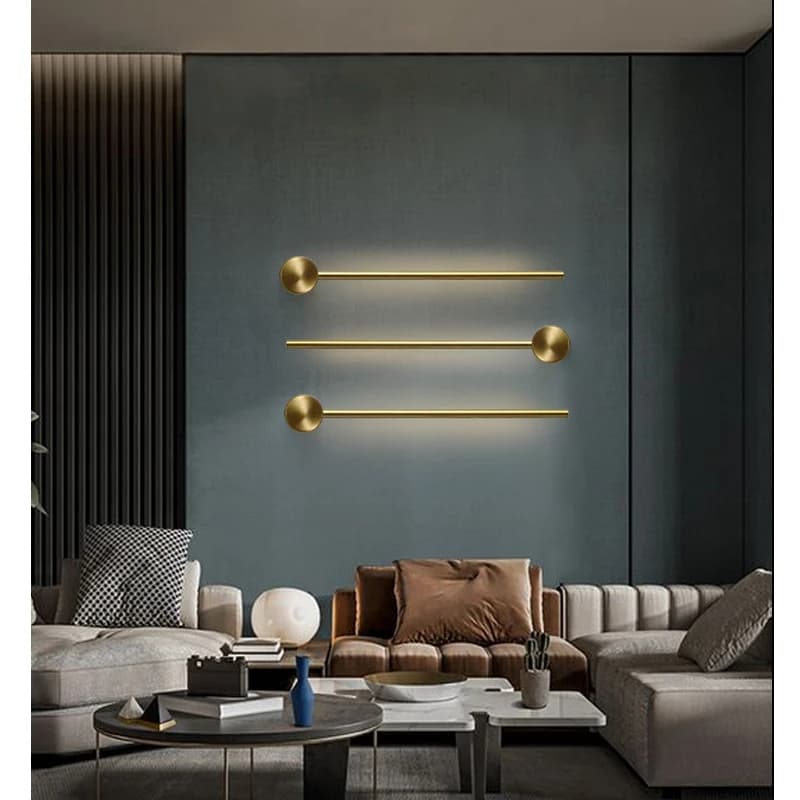 Lampada da parete a striscia lunga contemporanea Fumi, applique da parete a LED minimalista per interni, per soggiorno, camera da letto, sala da pranzo, bagno