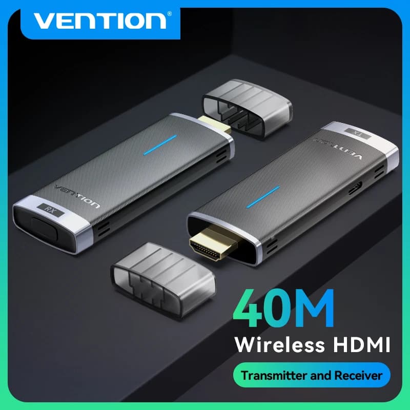 Vention Ricevitore TV HDMI wireless Proiettore display WiFi da 5 GHz TV HD Dongle Smart Stick per Android IOS Adattatore wireless HDMI da 40 m
