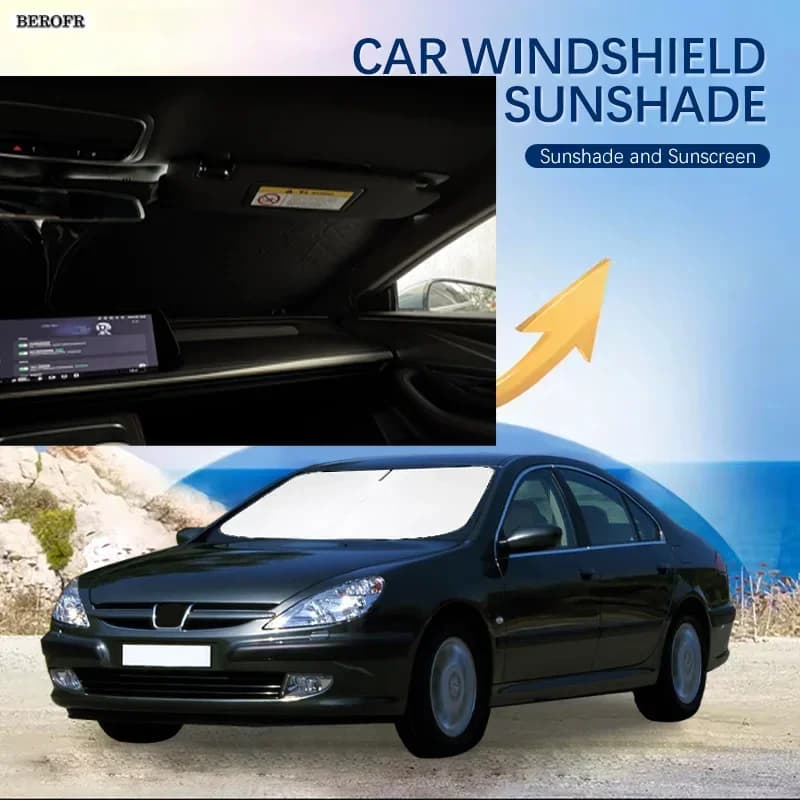 Car Windshield Sun Shade Covers Front Window Sunscreen UV Parasol For Peugeot 607 Summer Car Accessories