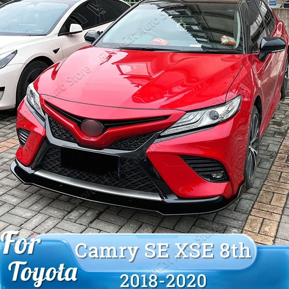 Front Bumper Separator Bumper Lip Body Kit Lip Separator For Toyota Camry SE XSE 8th 2018 2019 2020 Exterior Diffuser Splitter