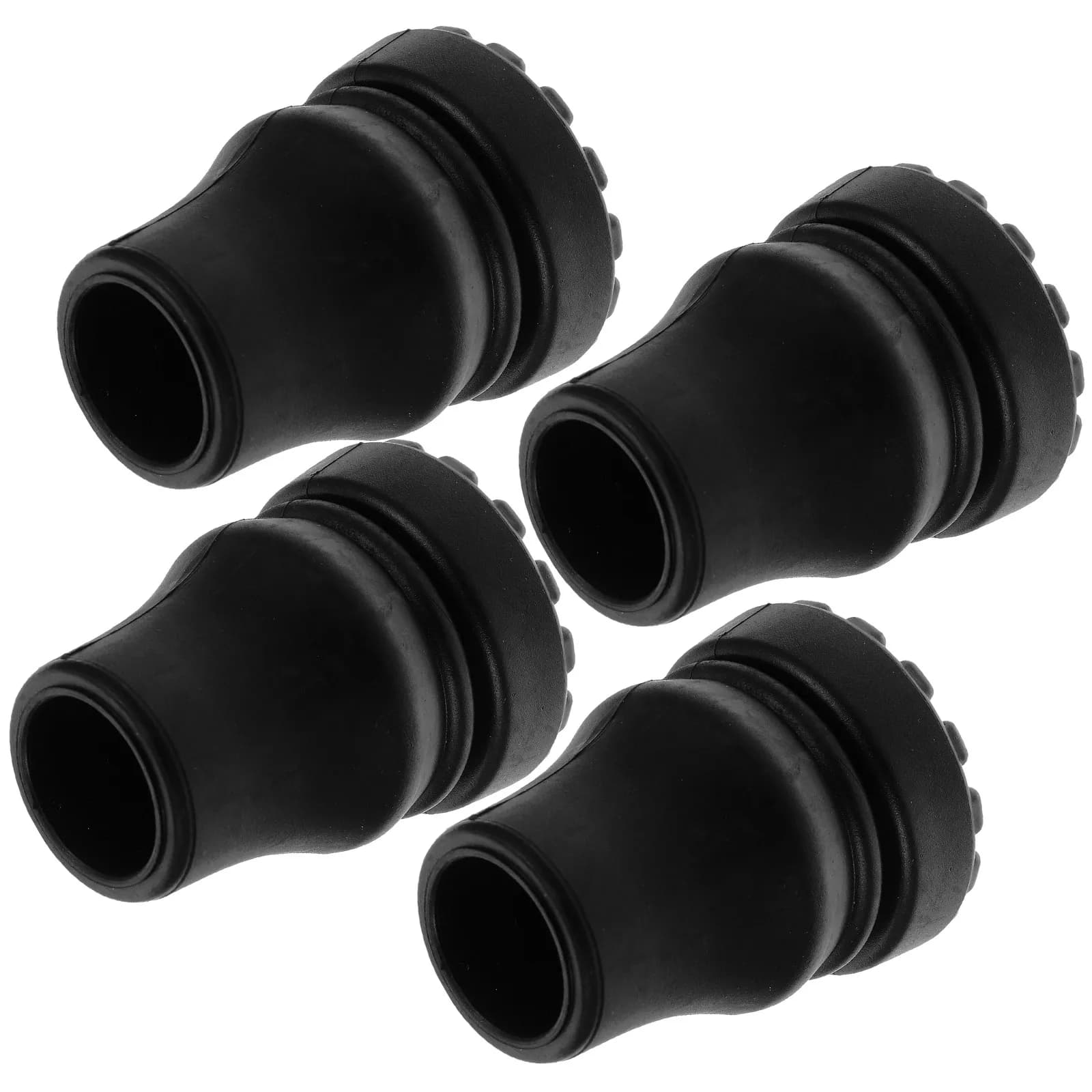 4 Pieces PVC Anti-slip Toes for Stroller and Trekking Sticks, Hiking Stick Spare Parts, for Senior Safety