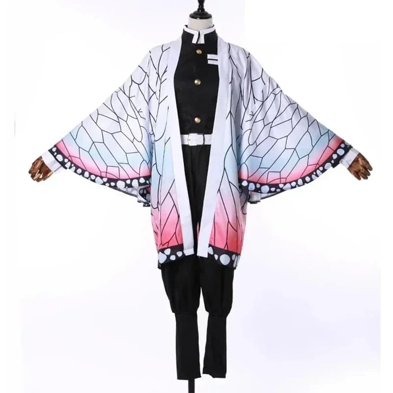 2026 Anime Kochou Shinobu Cosplay Kostuum Pruik Set Kimono Uniform Halloween Anime Kostuums Voor Volwassen Kid
