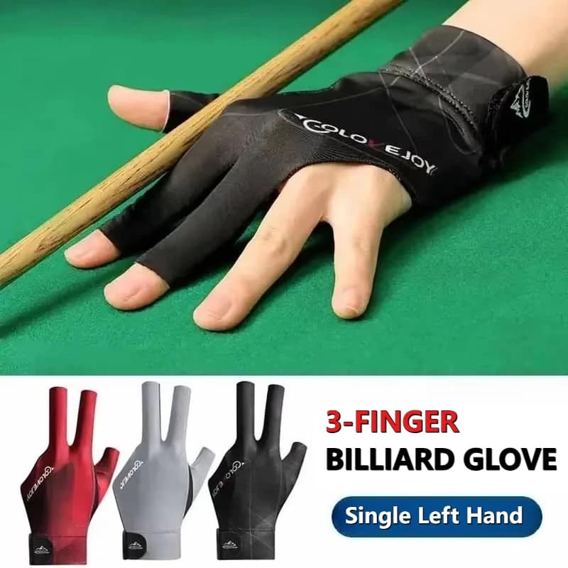 Guanti sportivi da stecca resistenti all'usura adatti per snooker e biliardo portatili, ideali per l'allenamento amatoriale, guanto singolo per mano sinistra