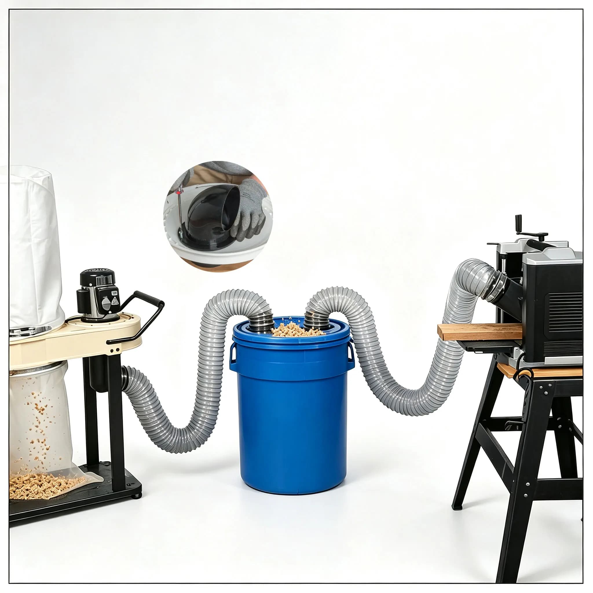 100mm Woodworking Cyclone Dust Collector Adapter Elbow Flange Fitting Complete Dust Removal Pipe Connector Accessories