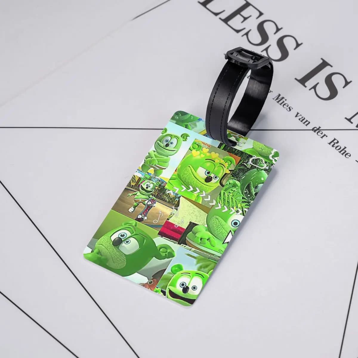 Etichette per Bagagli Gummibar (Orsetto Gommoso), Accessori per Valigie, Etichetta per Bagaglio da Viaggio, Porta Etichetta con Nome e Indirizzo