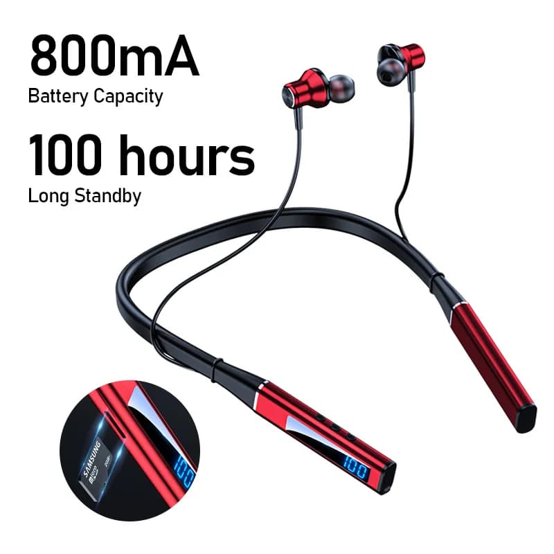Auricolari Sport HiFi cuffie Wireless con cancellazione del rumore cuffie Bluetooth Bass Stereo Music auricolare Bluetooth microfono HD
