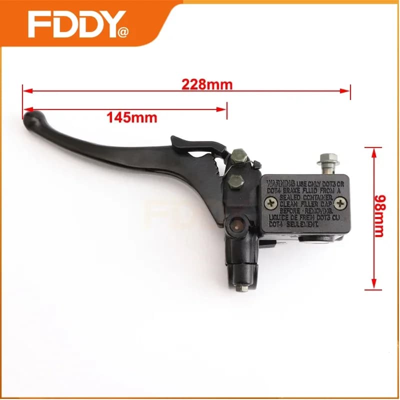 Leva Freno Idraulica FDDY7/8\" 22mm con Freno di Stazionamento per ATV UTV Buggy Quad Bike GY6 150cc 250cc