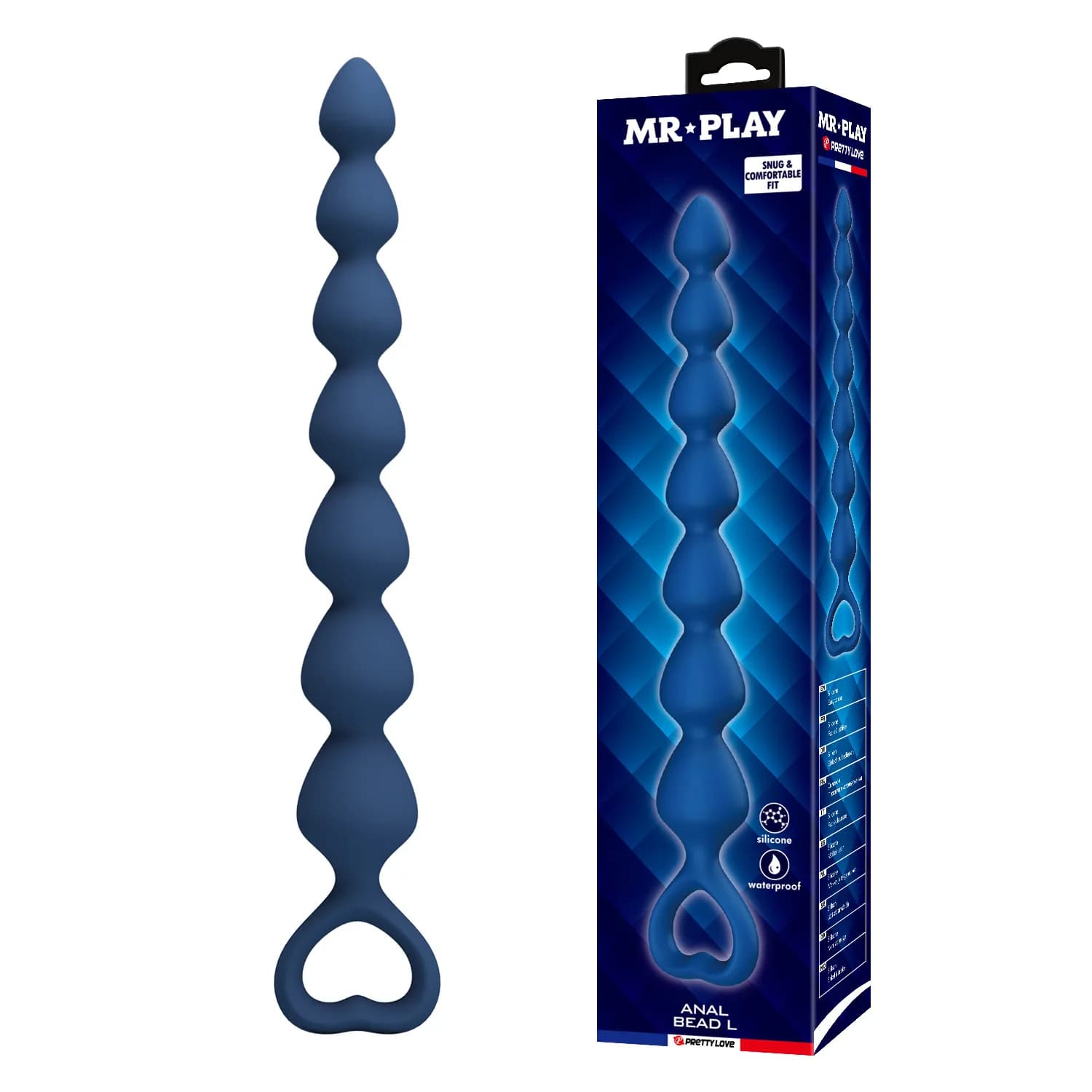 Nuovo Plug Anale in Silicone Blu da 7MM - Perline Anali per Principianti, Giocattolo Anale per Adulti, Sicuro e Confortevole per il Gioco Anale